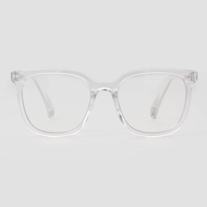 Women's Gloss Plastic Square Blue Light Filtering Reading Glasses - Universal Thread™ Clear Diopter - 1 of 2