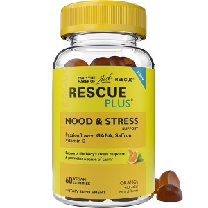 Rescue Plus Mood & Stress Support by Bach  -  60 Vegan Gummies - 1 of 4
