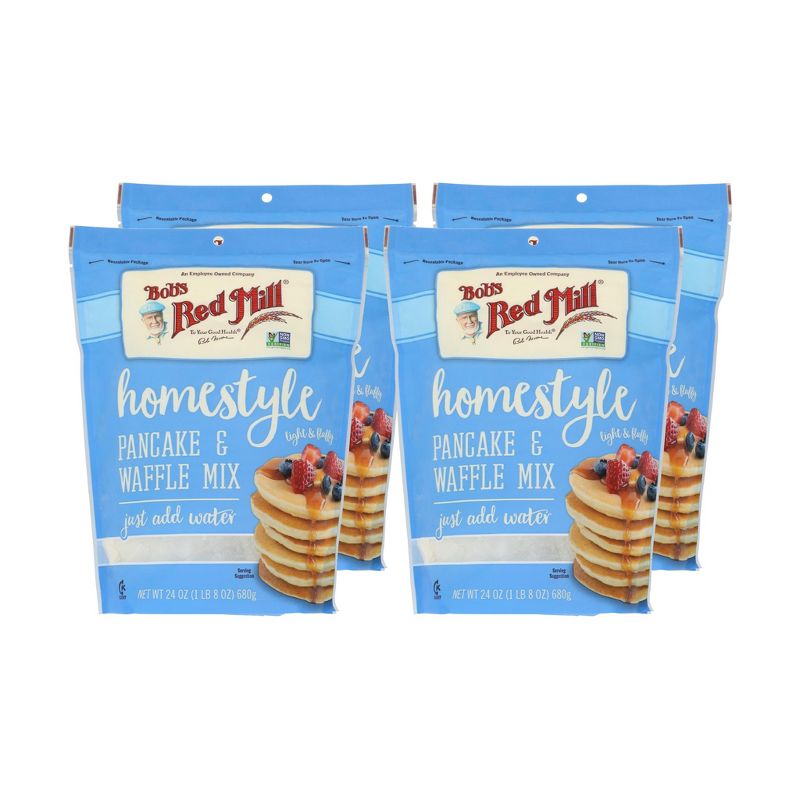 Bob's Red Mill Homestyle Pancake & Waffle Mix - Case of 4/24 oz, 1 of 7