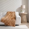 Kate Aurora Ultra Lux Oversized Heavyweight Pumpkin Spice Accent Throw Blanket - 50"x70" - 3 of 4
