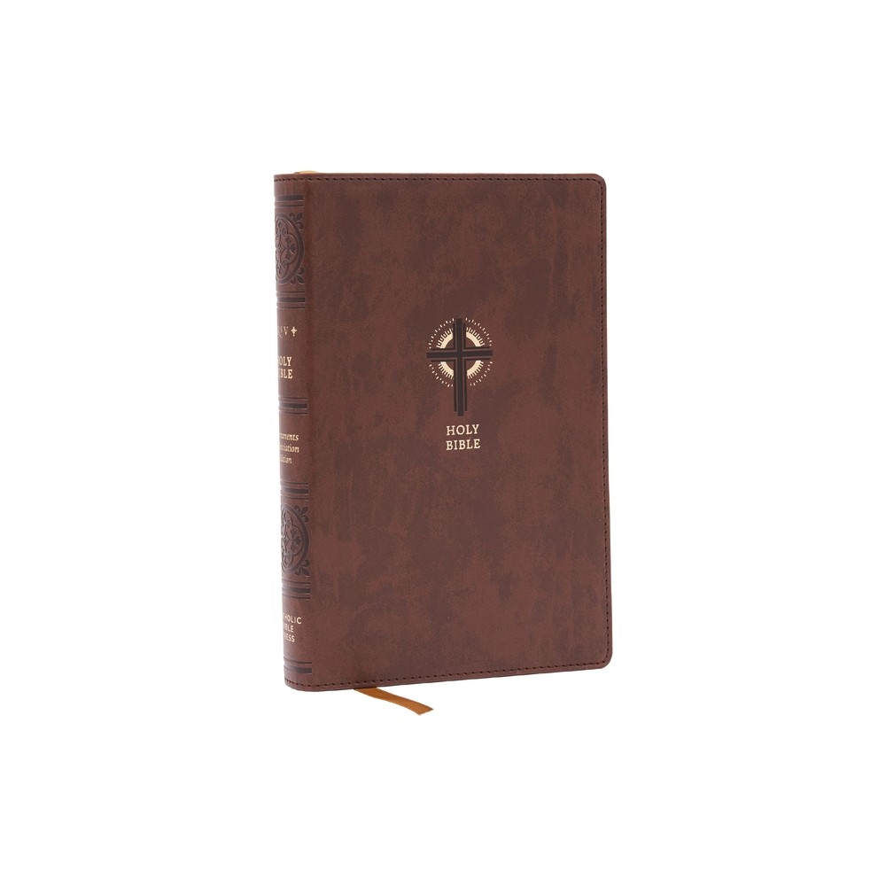 Nrsvce Sacraments of Initiation Catholic Bible, Brown Leathersoft, Comfort Print - by Catholic Bible Press (Leather Bound)