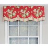 RLF Home Primrose Trimmed Glory 100% Cotton with Fully Lined 3" Rod Pocket Valnance for Windows 50" x 16" Red - 2 of 4