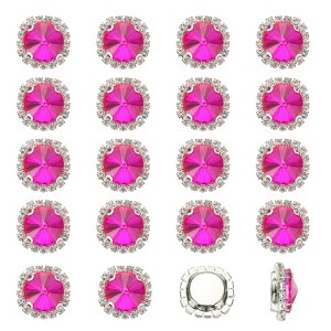 Unique Bargains DIY Craft Clothing Shoe Hat Bag Button Decor Claw Gem Rhinestones 32 Pcs - 1 of 4