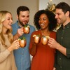 Modern Home Handmade 16oz Solid Copper Mule Mug – Barrel Shaped Mug with Brass Handle & Smooth Texture (Set of 12) - 2 of 4