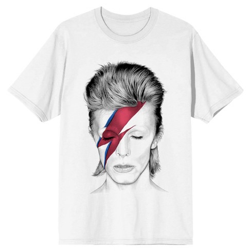 David Bowie Aladdin Sane Album Art Men's White T-shirt : Target