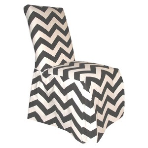 Black/White Chevron Dining Chair Slipcover