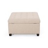 NicBex Modern 31" Square Storage Ottoman Wood Footstools with Button Tufted Top for Bedroom and Living Room - 3 of 4