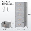 Pellebant Vertical Dresser for Bedroom Storage Tower 5-Drawer Steel Frame Wood Top Easy Pull Non-woven Fabrics Drawer - 2 of 4