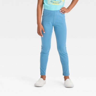 Girls' Leggings - Cat & Jack™ Aqua Blue XS