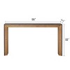 59" Modern Console Table with Black Top and Wood Base, Narrow Entryway Sofa Table for Hallway or Living Room-3irtyhousy - 4 of 4