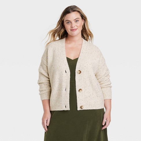 Women's Cashmere-like Cardigan - Universal Thread™ Cream Xxl : Target