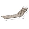 FURNIinspire Outdoor Seat Cushions 2pcs Waterproof Chaise Lounge Cushion Replacement, Breathable Outdoor Cushion Set, Brown, 76"*23.61"*2.36" - 3 of 4