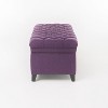 CAVINAS Entryway Bench Cushioned Shoe Storage Bench Modern Bench for Bedroom End of Bed for Entrance, Living Room, Purple - 4 of 4