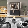Laundry Sorter Cart with Hanging Rack and Utility Shelf, 2-Section Rolling Laundry Hamper with Lockable Wheels, Laundry Basket Organizer - 4 of 4