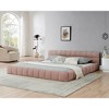 Okak Queen Size Chenille Upholstered Platform Bed Frame with Thick Fabric,Modern Solid Bed Frame No Box Spring Needed - 3 of 4