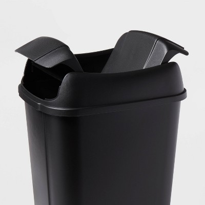 13.3gal Pivot Lid Waste Can Black - Brightroom&#8482;_1