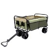 VYNXARIA 440lbs Collapsible Foldable Wagon Cart with strapping system,Beach Wagon Utility Cart Utility Wagon Grocery Cart£¬Green - 3 of 4