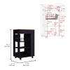 NicBex 1 Drawer Rolling Kitchen Island Cart with 2 Open Shelves and 1 Rack,Kitchen Island on Wheels with Storage,Island Table for Kitchen - 3 of 4