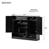 MAYEERTY Sleek Modern Shoe Cabinet with Adjustable Shelves, Sturdy Top Surface Space-saving Sideboard, Black - 4 of 4