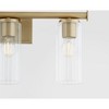 Quorum Lighting Mercier 3 - Light Vanity in  Aged Brass - 3 of 3