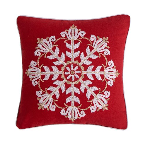 Snowflake Family Personalized Christmas Lumbar Velvet Throw Pillow