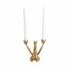 Boho Giraffe Candle Holder - Decorative Metal Taper & Pillar Candle Stand - Unique Home & Office Decor for Living Room, Bedroom - 6" Gold - 2 of 4