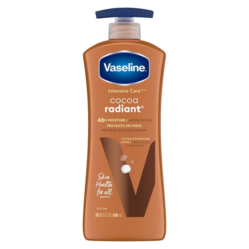 Vaseline Intensive Care Cocoa Radiant Moisture Pump Body Lotion Cocoa Butter - 20.3 fl oz, 3 of 10