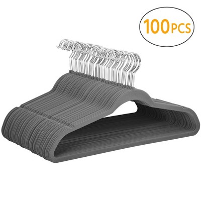 Yaheetech Non Slip Velvet Clothing Hangers, 100 Pack, Black : Target