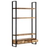 vidaXL Bookshelf 46.5"x11.8"x78.7" Solid Rough Mango Wood - 2 of 4