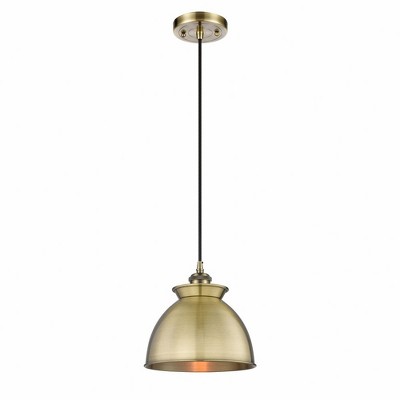 Adirondack - 1 Light Cord Hung Mini Pendant In Industrial Style-10 Inches Tall and 8.13 Inches Wide