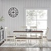 6pc Shelby Extendable Dining Set White - Crosley: Traditional Farmhouse Style, Rubberwood & MDF Construction - image 2 of 3