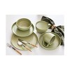 TAG Logan Dinner Salad Bowl Stoneware Dishwasher Safe Sage 6.25 inch 26 oz Set 4 - 2 of 3