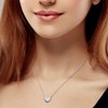 EVERLY JEWELRY | Sterling Silver 2 CT DEW Created White Moissanite Fashion Pendant With Chain, 18-inch - 4 of 4