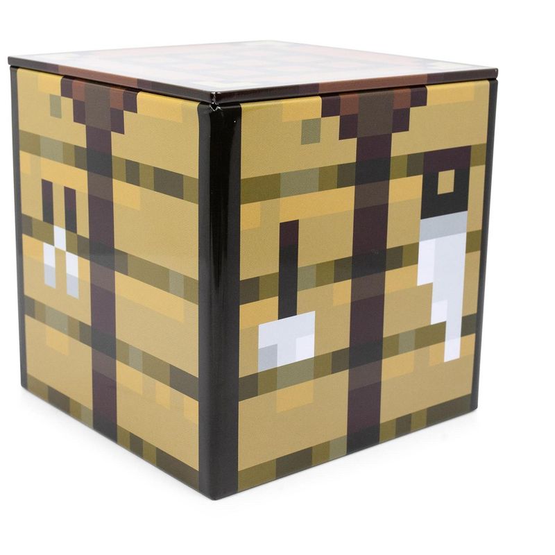 Ukonic Minecraft Crafting Table Tin Storage Box Cube Organizer with Lid | 4 Inches, 1 of 8