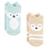 Hudson Baby Cotton Rich Newborn and Terry Socks, Neutral Woodland - 4 of 4