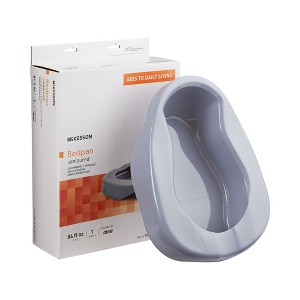 McKesson Contoured Bedpan 4-1/4 Inch Polyethylene Gray 1 Each 146-RTLPC23212 - 1 of 4