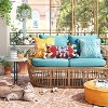 Outdoor Throw Pillow with Tassels Aqua Blue - Opalhouse™ designed with Jungalow™ - image 2 of 4