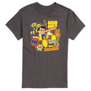 Men's - Disney - Pinocchio Stickers Short Sleeve Graphic T-Shirt - 1 of 4