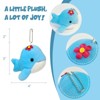 Wrapables Cute Plush Keychain Pendant Charm for Bag, (Set of 2) Whales - 2 of 4