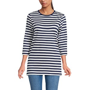 Lands' End Women's 3/4 Sleeve Cotton Supima Tunic - 1 of 3