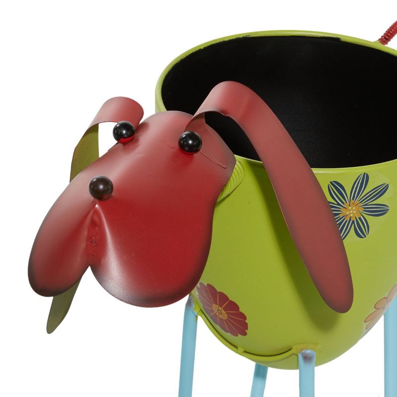 Olivia &#38; May 19&#34; Wide Dog Iron Indoor Planter Pot Green, 4 of 7