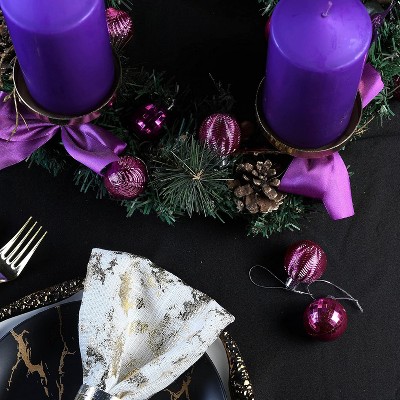 Fuchsia Shatterproof Christmas and Halloween Ornament Set