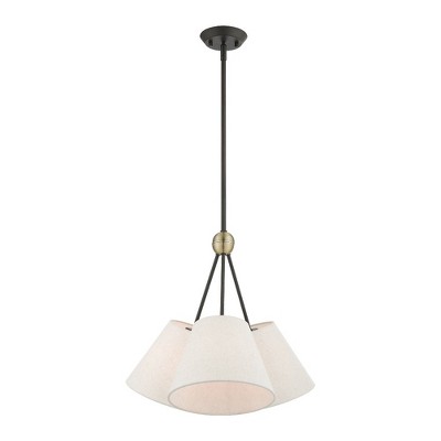 Livex Lighting Prato 3 - Light Chandelier in  Bronze/Antique Brass