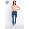 Slickblue Seamless Cross Back Ribbed Crop Top for Women - Short Sleeve, Powder Pink, Size S/M-M/L - 3 of 4