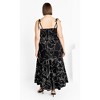 CITY CHIC | Women's Plus Size  Marli Print Maxi Dress - black - 20W - 4 of 4