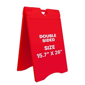 Jumbl 15.7” x 26” A-Frame Sign, Weatherproof Outdoor Sandwich Board for Sidewalk & Business Use - 1 of 4
