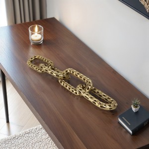 Decorative Objects for Home Decor - Modern Chain Link Sculpture and Metal Statues for Kitchen Decor, Decorations for Living Room, and Table Display - 1 of 4