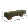 64" Upholstered Dining Bench,Ottoman with Round Wood Legs for Dining Bedroom Entryway Living Room,No-Assembly-Baofuwish - 4 of 4