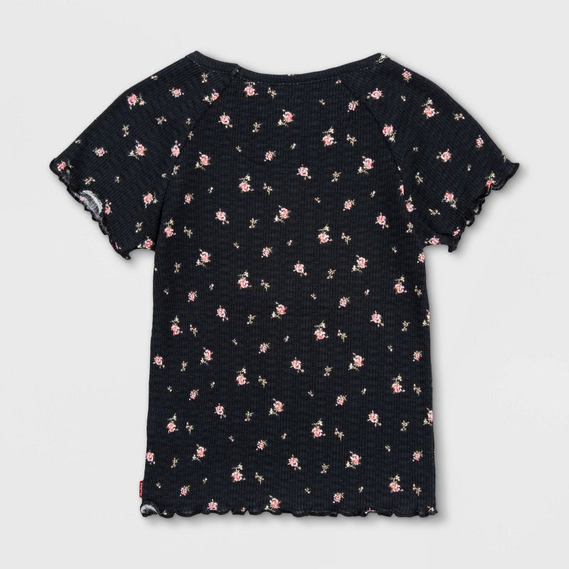 Levi's® Girls' Ruffle Hem Short Sleeve T-Shirt - Black, 2 of 5