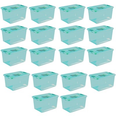 Sterilite 64 Quart Fresh Scent Stackable Plastic Storage Box Container (18 Pack)